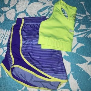 Nike Dri-Fit Sports Bra and Shorts
